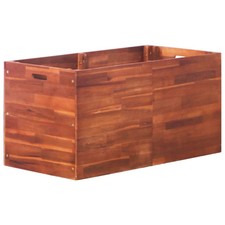 Raised Bed Natural Acacia Acacia Wood 39.4 x 19.7 x 19.7 in
