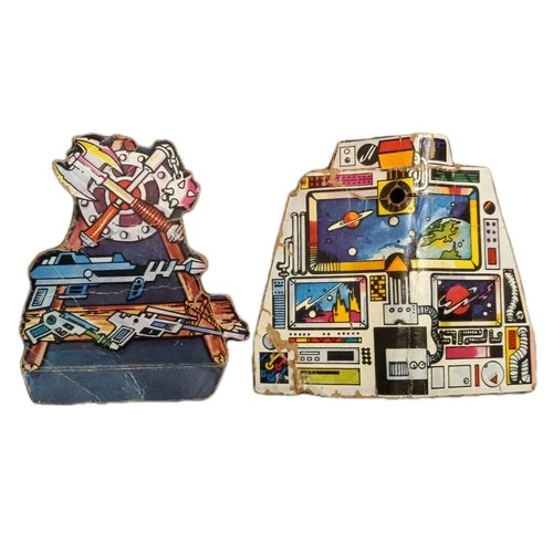 Castle Grayskull Cardboard Cutout Weapons Rack & Computer Vintage MOTU Parts