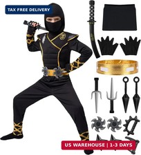 Spooktacular Creations Halloween Ninja Costume, Ninja Outfit Set for Kids, Hallo