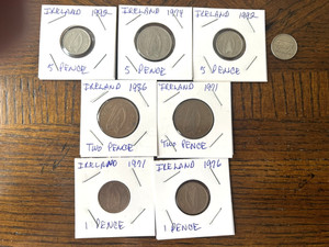 Lot Of 8 Vintage 1971-1996 Ireland Coins Ungraded