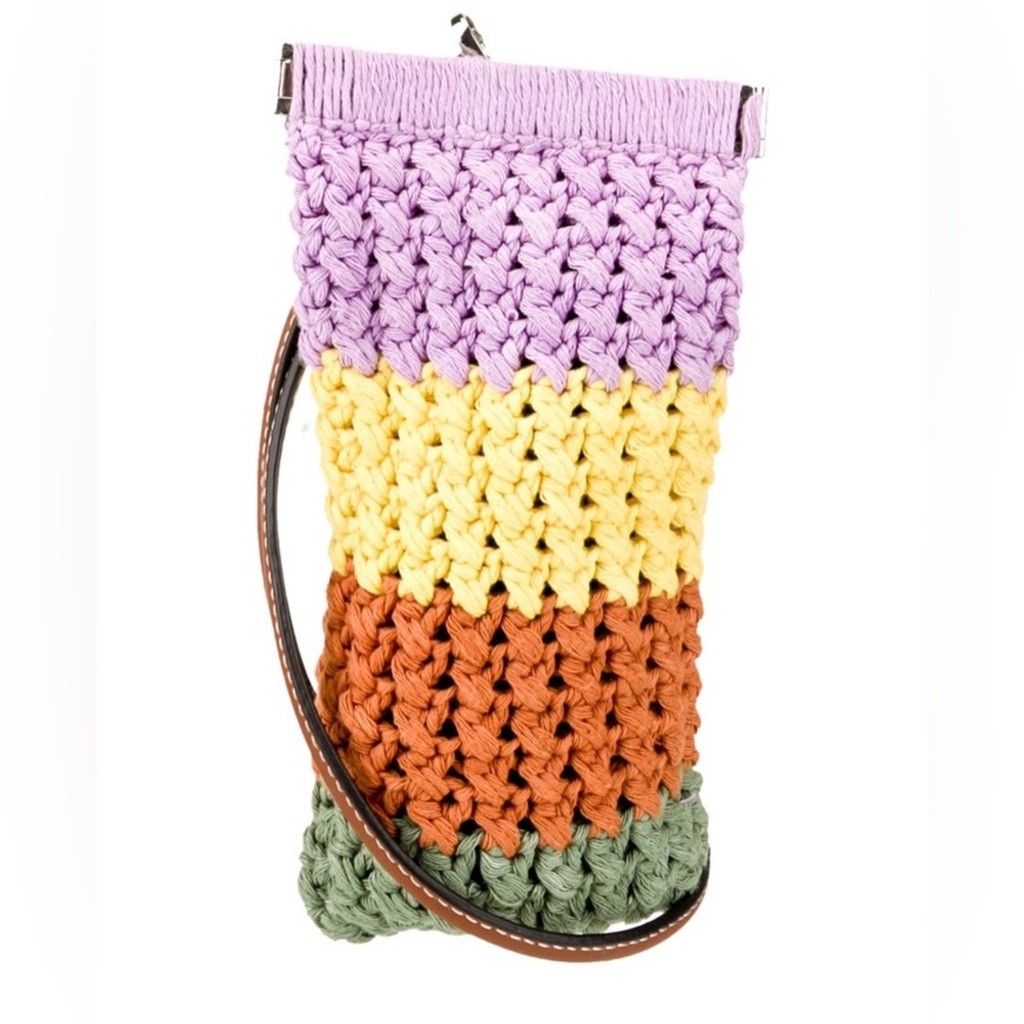 STAUD Ria Crochet Bucket Bag