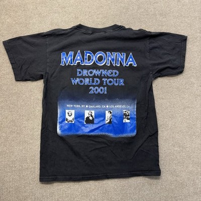 Vintage Madonna Drowned World Tour T Shirt Size L 2001 Lot Tee