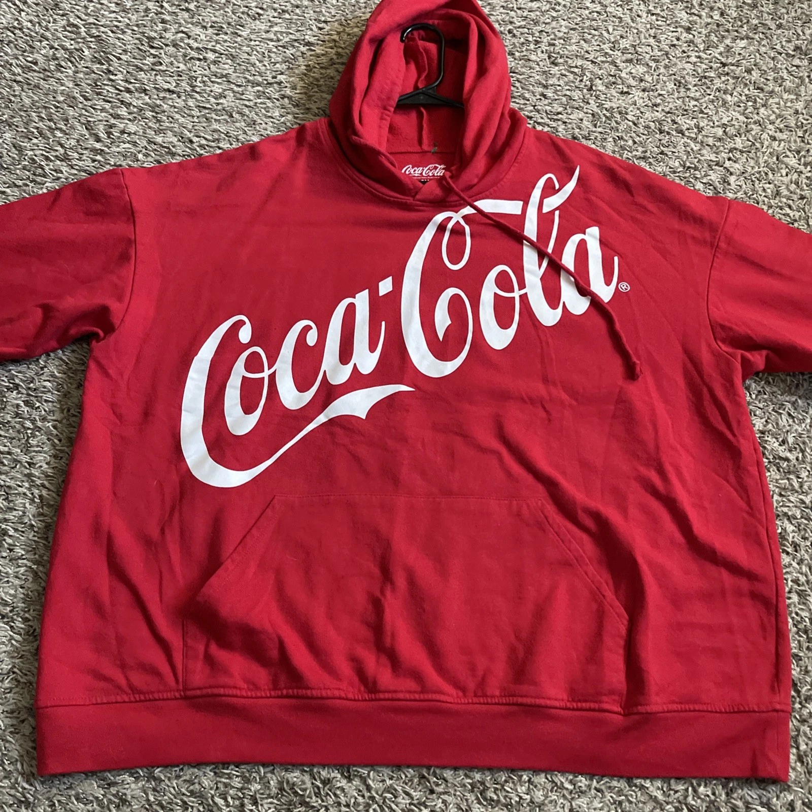 Coca Cola Hoodie Red Adult Size 3X Spellout