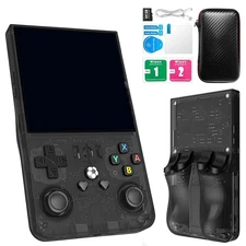 R36MAX Handheld Game Console Retro 4 Inch IPS Screen Battery Life 6 Hours