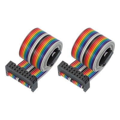 18 Pin IDC Connector Flat Ribbon Cable 2.54mm Pitch Length 500mm Wide 23mm 2Pcs