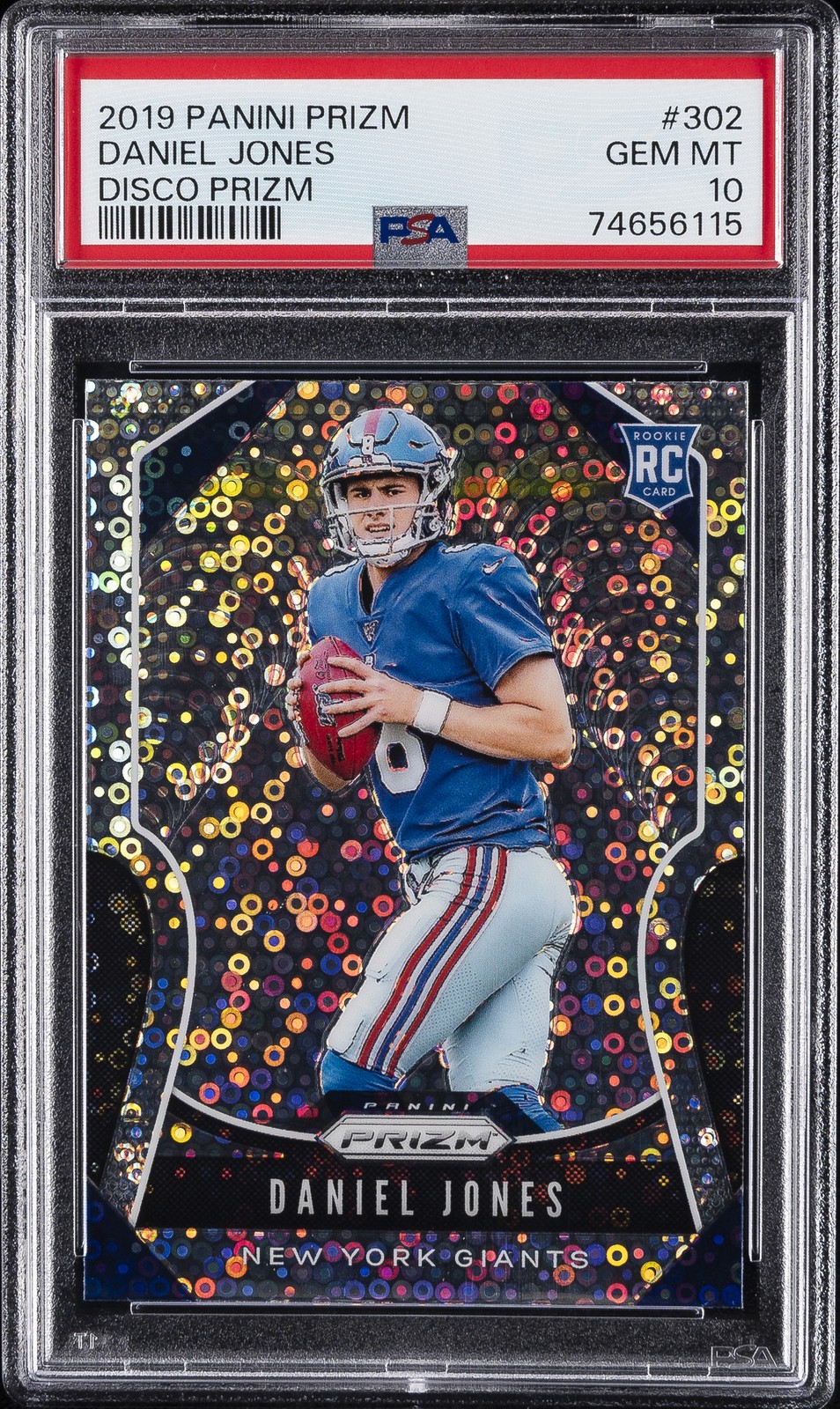 2019 PANINI PRIZM DISCO PRIZM #302 DANIEL JONES ROOKIE RC PSA 10