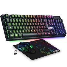 Wireless Gaming Tastatur Maus Set RGB QWERTZ ...