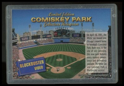 1994 Blockbuster Video Comiskey Park Chicago 3D Hologram Baseball Card 