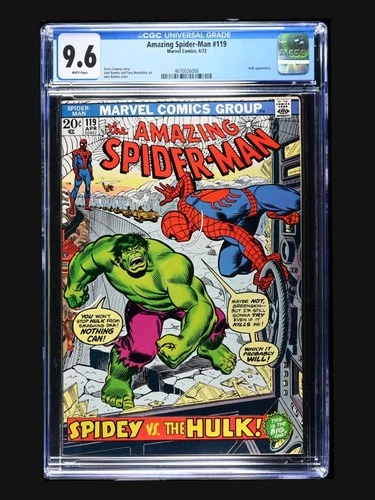 Amazing Spider-Man #119 Marvel 1973 CGC 9.6 WP / Spider-Man vs Hulk / Key Issue