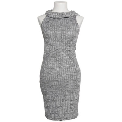 Qed London, Rollkragenkleid, Größe: S, Grau, Elasthan/Polyester/Viskose #EAF