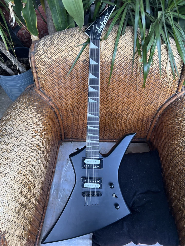 Jackson Kelly Satin Electric Guitar Black With Zebra Stripe Jackson Humbuckers - Image 2 of 4