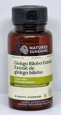 Natures Sunshine Ginkgo Biloba Extract 30 Tablets New Sealed Bottle Exp. 01/2026