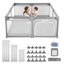 VEVOR Baby Playpen 78.7" x 70.3" Extra Large Indoor/Outdoor Baby Fence Play Yard