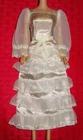 VINTAGE BARBIE GUAG GET UPS N GO LADY IN  BLUE LONG SHEER RUFFLED DRESS HTF!