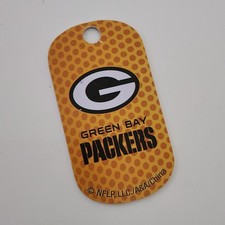 Green Bay Packers Dog Tag Necklace Pendant NFL Logo Color Football FLAWS J