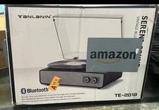 Vinyl Record Player with Upgraded Built-in Speakers, 3-Speed Belt-Driven Blue...