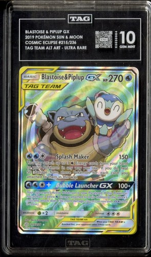 Blastoise & Piplup-GX graded TAG 10 for sale on eBay