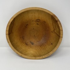 Vintage Wooden Farmhouse Hand Turned From Single Pc. Of Wood Dough or Salad Bowl