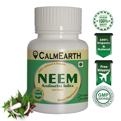 Neem Organic Capsules 500mg Blood Purifier Herbal Skin Azadirachta indica