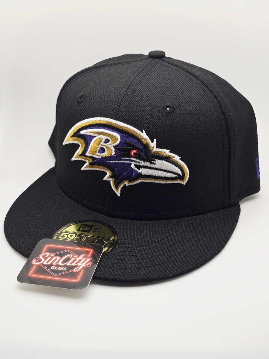 New Era Baltimore Ravens 100% Wool 59FIFTY Fitted Hat - Black | eBay