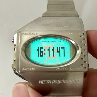 CASIO ME-100  psychedelia 腕時計 Casio Meta Psychedelia Quartz Me-100 Men's Watch Wl34445 for