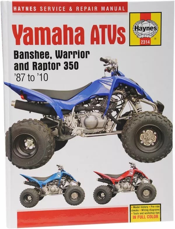 Revue technique Yamaha YFM 350 Raptor Warrior YFZ Banshee 1987-2010