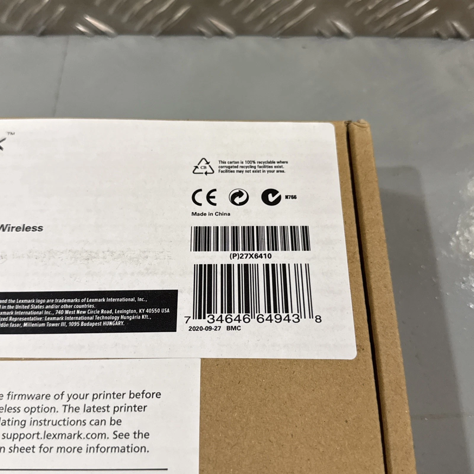 Lexmark 27X6410 Marknet N8372 Wireless Print Server - Brand New Boxed Inc VAT 3
