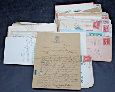 WW1 1917 -1920 US Navy Cadet Love Letters Home EDYTHE VERITY Long Island NY Broo