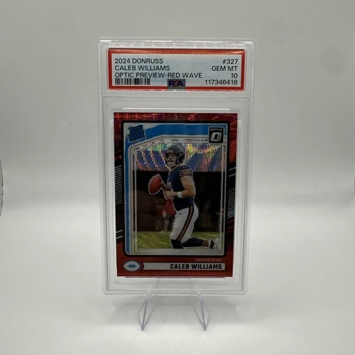 2024 Panini Donruss - Caleb Williams #327 Optic Preview Red Wave PSA 10