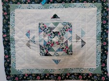 Pillow Shams Quilted Patchwork Machine Stitched Floral 3 Legacy Home 20x26 ea.