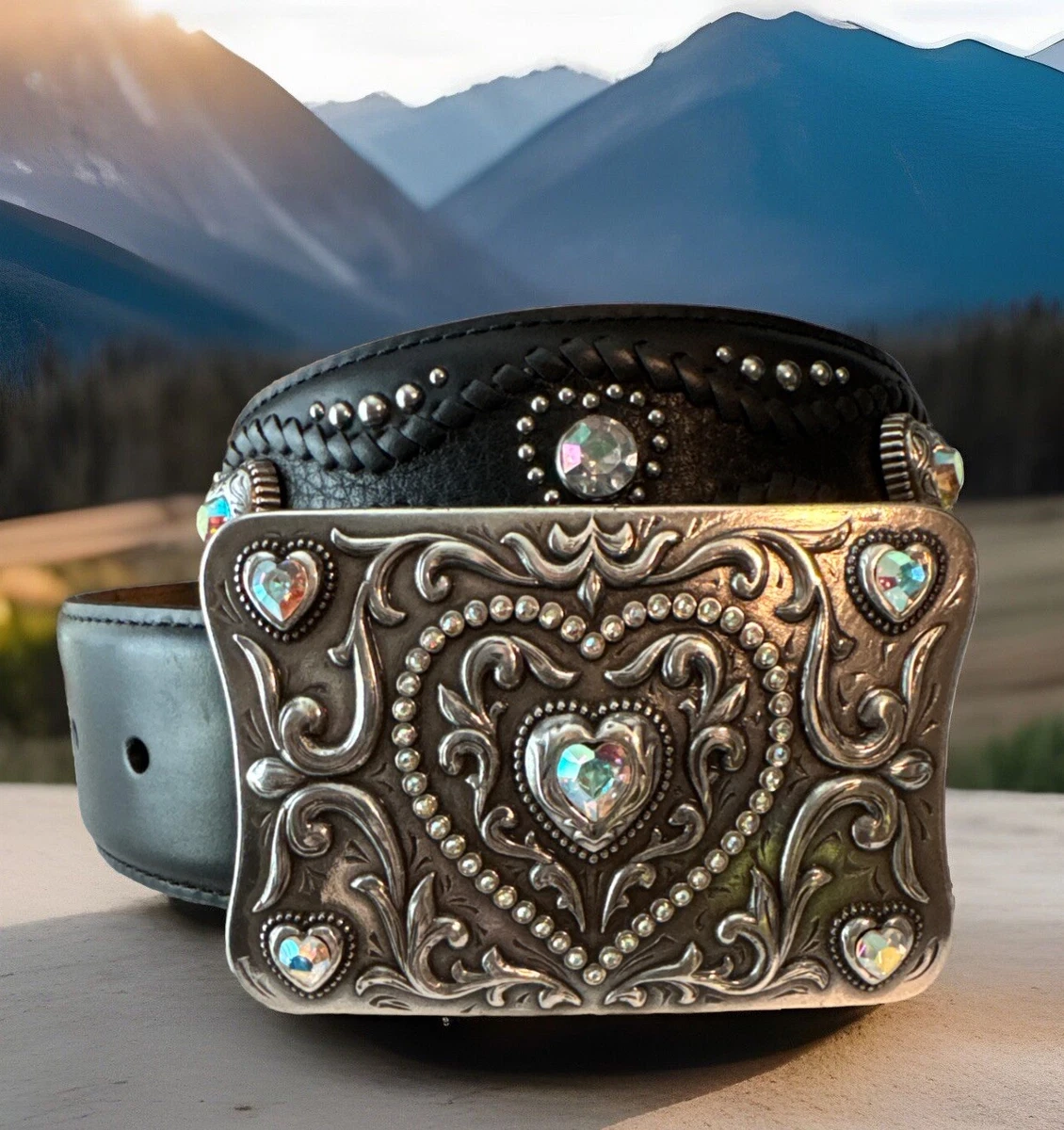 Justin Boots Rhinestone Medium Belts for Women for sale | eBay display picture 1