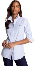 Tommy Hilfiger Womens Classic Button-down-shirts, 2024 Collection Striped Seld