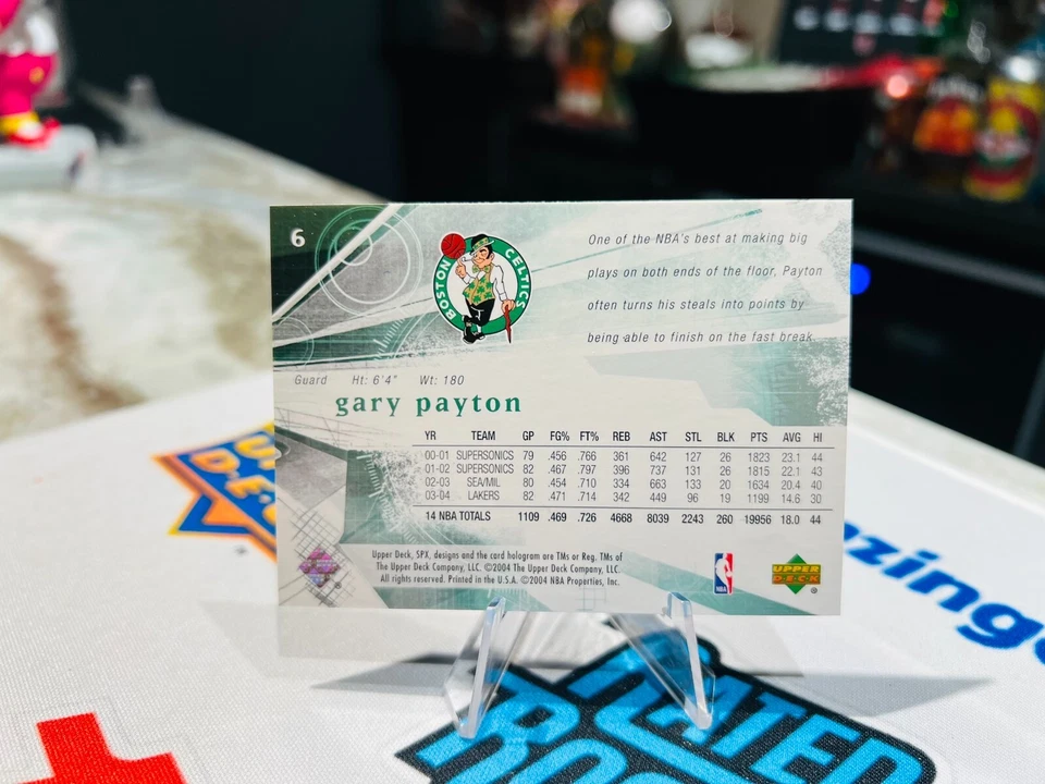 2004-05 SPx - #6 GARY PAYTON BOSTON CELTICS - Image 2 of 2