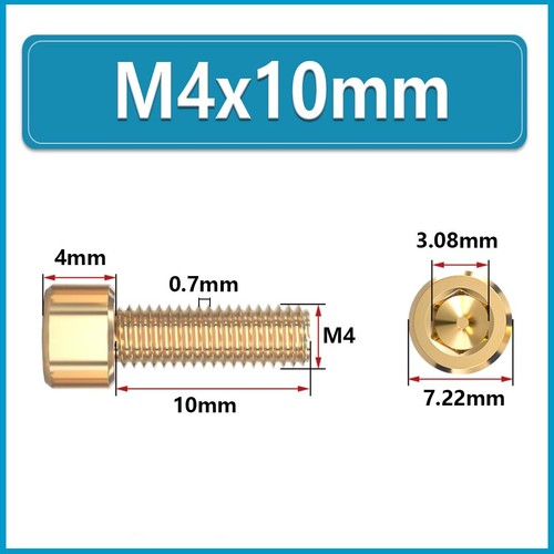 Tornillos de cabeza de tapa hexagonal M2 M2.5 M3 M4-M12 pernos de llave Allen de latón - Imagen 31 de 88