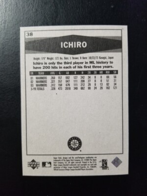ICHIRO 2004 UPPER DECK VINTAGE BASEBALL CARD #38 SEATTLE