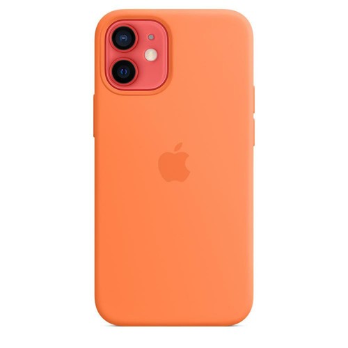 Oryginalne / Oficjalne Apple iPhone 12 Mini Silikonowe etui MagSafe - Kumquat - Zdjęcie 5 z 9