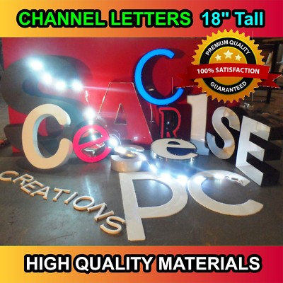 18'' LED CHANNEL LETTERS for Store Signs- Superior quality made in US