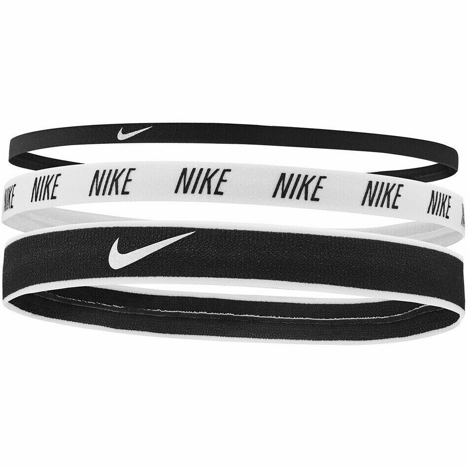 Nuevo paquete de 3 diademas Nike deportes gimnasio banda unisex mujeres hombres correa el cabello elástica | eBay