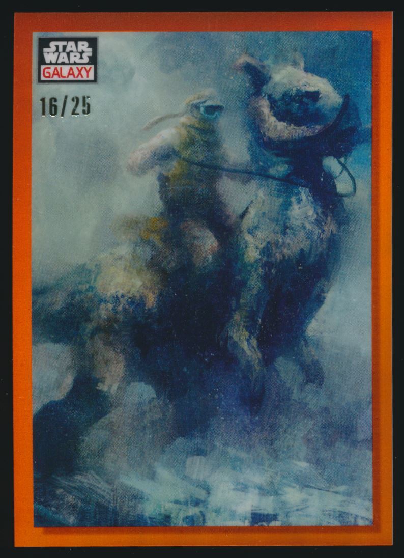 2023 Topps Chrome Star Wars Galaxy Orange #76 Predator & Prey 16/25