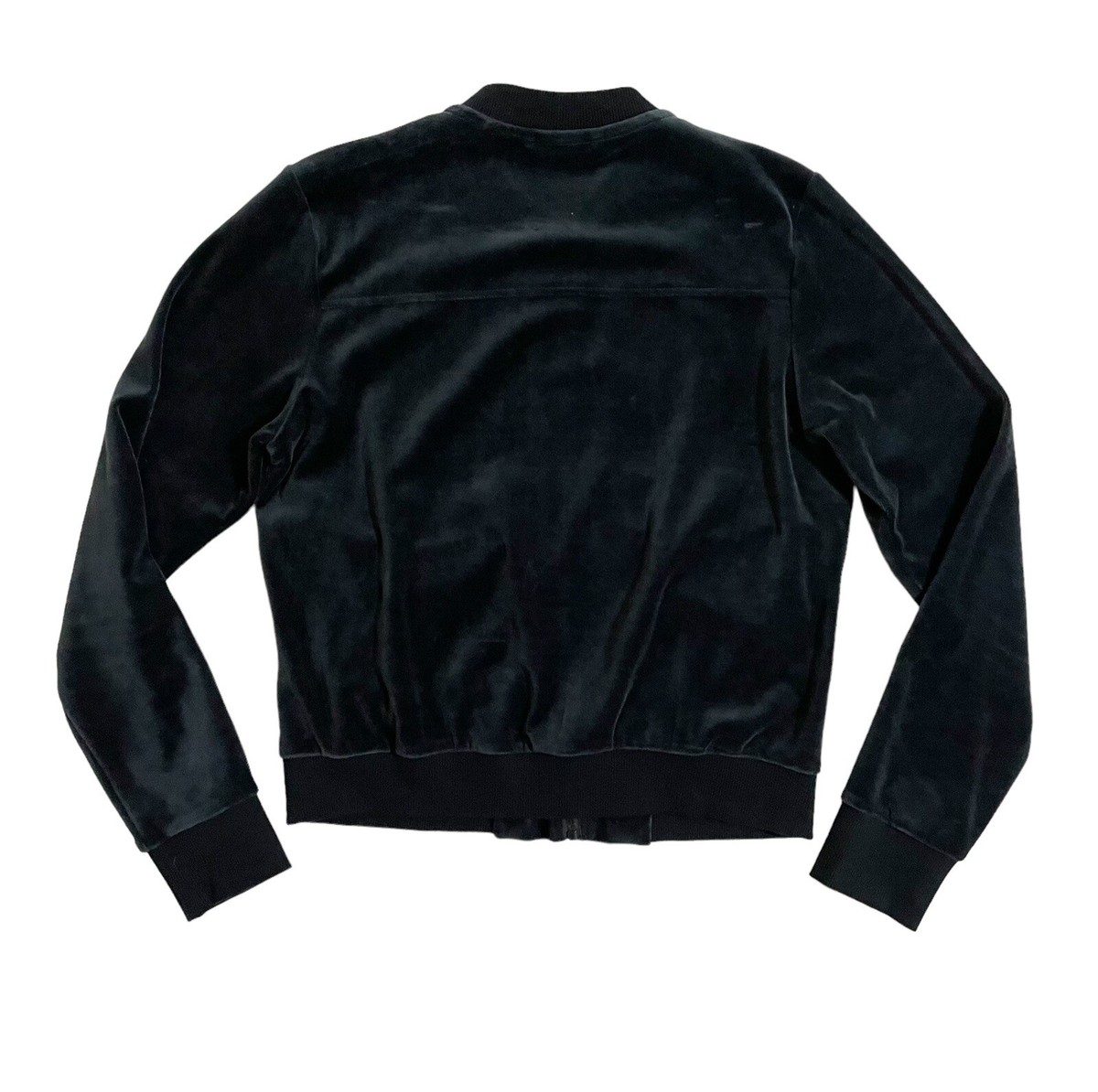 Puma Sweatshirt Black Velvet Velour Zipper Track Jacket SZ M | eBay
