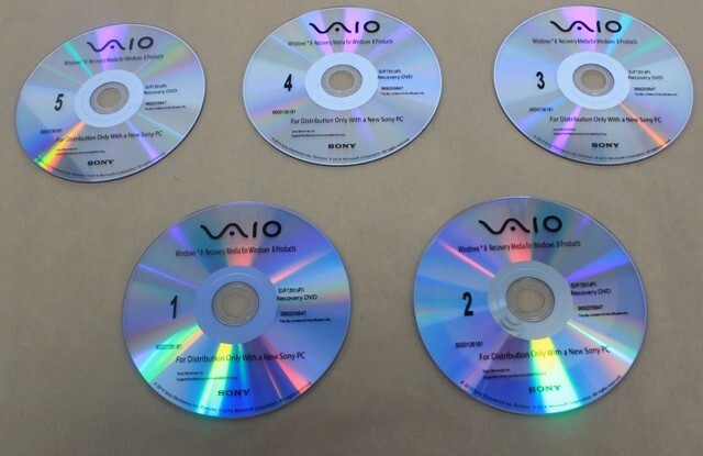 Sony Vaio Laptop Computer Recovery Discs - SVF13N1xPX - Win 8 -