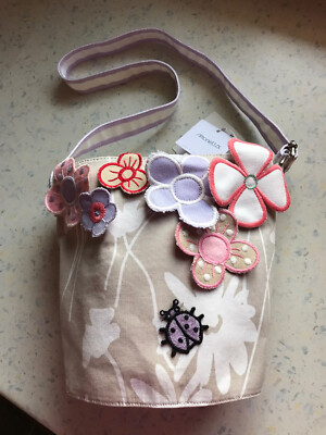 Simonetta Tasche Mädchen Blumen Umhängetasche Lila Rosa Bree Il Gufo Fossil NEU