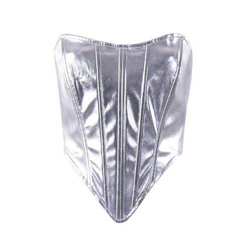 Abdomen Corset Overbust Busiters Fashion Metallic Slimm Waist Girdle Tube Tops - Picture 9 of 12