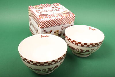Müslischale ''Chocolat'' 2 Stück Easy Life Cereal Bowl Porzellanschüssel Geschenk