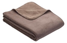 Wohndecke Kuscheldecke Tagesdecke Wendedecke Espresso Hellbraun 220 x 240 cm