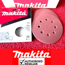 Image of 10xMakita 125mm 5" Orbital Sander Discs Hook&Loop BO5021 BO5012 BO5010-320Grit