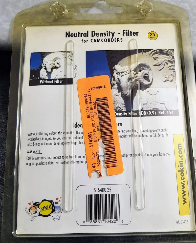 Genuine Cokin 25mm ND8 Neutral Dentisy Lens Filter ND-8 ND 8 Glass Filter 25 mm - Image 4 of 4