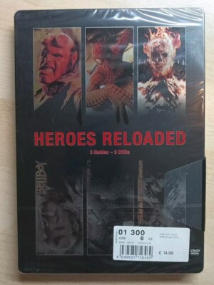  Heroes Reloaded: Ghost Rider + Spider-Man + Hellboy   3 DVDs Steelbook (Neu) 