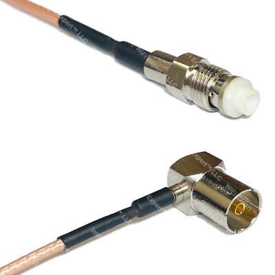 RG316 FME FEMALE to DVB Pal Female Angle RF Cable Rapid-SHIP LOT
