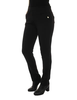 Schlupfhose Thermo Elegant gefütterte Damen Hose Stretchhose Winter Büro schwarz - Bild 1 von 4